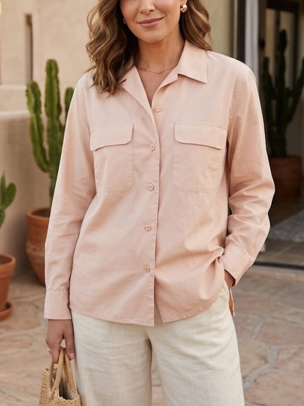 Cactus Silk Soft Pink Shirt